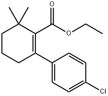 ethyl 2-(4-chlorophenyl)-6,6-dimethylcyclohex-1-enecarboxylate Structural