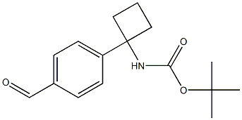 tert-butyl (1-(4-formylphenyl)cyclobutyl)carbamate Structural