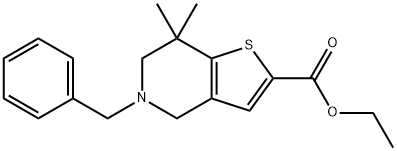 ethyl 5-benzyl-7,7-dimethyl-4,5,6,7-tetrahydrothieno[3,2-c]pyridine-2-carboxylate Structural