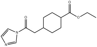 ethyl 4-(2-(1H-imidazol-1-yl)-2-oxoethyl)cyclohexanecarboxylate Structural