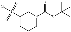 tert-Butyl 3-(chlorosulfonyl)piperidine-1-carboxylate Structural
