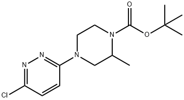 tert-Butyl 4-(6-chloropyridazin-3-yl)-2-methylpiperazine-1-carboxylate Structural