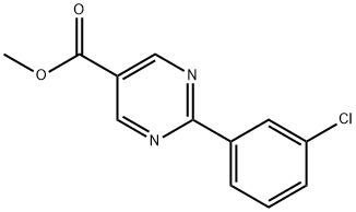 methyl 2-(3-chlorophenyl)pyrimidine-5-carboxylate Structural