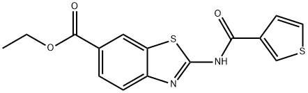 ethyl 2-(thiophene-3-carboxamido)benzo[d]thiazole-6-carboxylate Structural