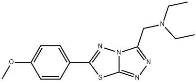 N,N-diethyl-N-{[6-(4-methoxyphenyl)[1,2,4]triazolo[3,4-b][1,3,4]thiadiazol-3-yl]methyl}amine Structural