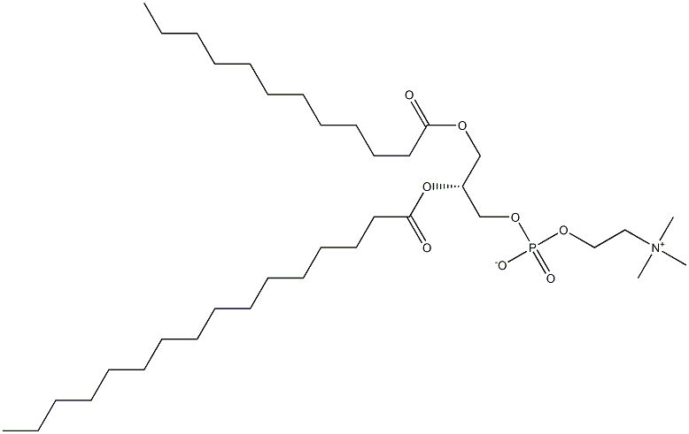 1-lauroyl-2-palmitoyl -sn-glycero-3-phosphocholine Structural