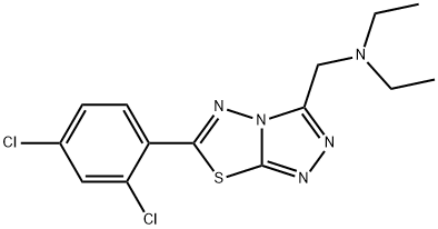 N-{[6-(2,4-dichlorophenyl)[1,2,4]triazolo[3,4-b][1,3,4]thiadiazol-3-yl]methyl}-N,N-diethylamine Structural
