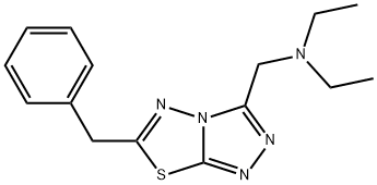 N-[(6-benzyl[1,2,4]triazolo[3,4-b][1,3,4]thiadiazol-3-yl)methyl]-N,N-diethylamine Structural