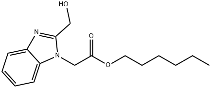 hexyl 2-(2-(hydroxymethyl)-1H-benzo[d]imidazol-1-yl)acetate Structural