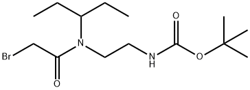 tert-butyl 2-(2-bromo-N-(pentan-3-yl)acetamido)ethylcarbamate Structural