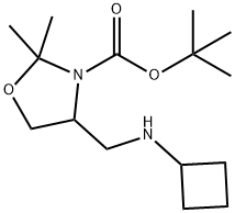 tert-butyl 4-((cyclobutylamino)methyl)-2,2-dimethyloxazolidine-3-carboxylate Structural