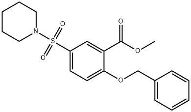 methyl 2-(benzyloxy)-5-(piperidin-1-ylsulfonyl)benzoate Structural