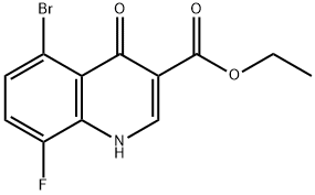 ethyl 5-bromo-8-fluoro-4-oxo-1,4-dihydroquinoline-3-carboxylate Structural