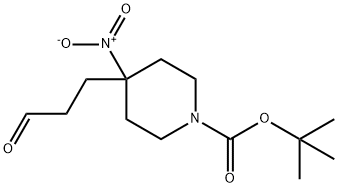tert-butyl 4-(2-formylethyl)-4-nitropiperidine-1-carboxylate Structural