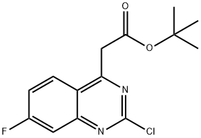 tert-Butyl 2-Chloro-7-fluoroquinazoline-4-acetate Structural