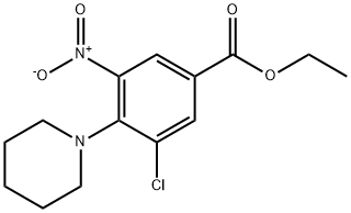 Ethyl 3-Chloro-5-nitro-4-(1-piperidyl)benzoate Structural