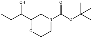 tert-butyl 2-(1-hydroxypropyl)morpholine-4-carboxylate Structural