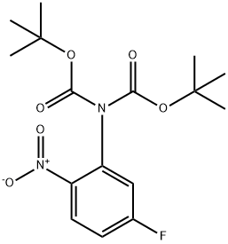 N,N-Bis-Boc-5-Fluoro-2-nitro-phenylamine Structural