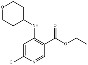 ethyl 6-chloro-4-(tetrahydro-2H-pyran-4-ylamino)pyridine-3-carboxylate Structural