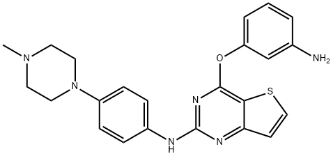 Thieno[3,2-d]pyrimidin-2-amine,4-(3-aminophenoxy)-N-[4-(4-methyl-1-piperazinyl)phenyl]-