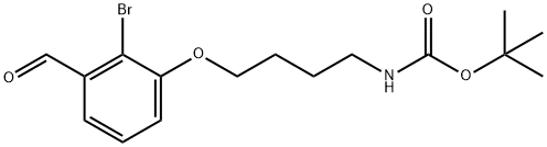 tert-butyl 4-(2-bromo-3-formylphenoxy)butylcarbamate Structural
