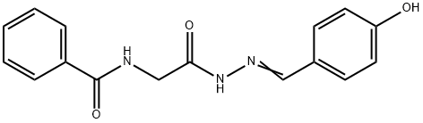 N-{2-[2-(4-hydroxybenzylidene)hydrazino]-2-oxoethyl}benzamide Structural