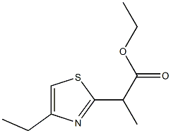 ethyl 2-(4-ethylthiazol-2-yl)propanoate Structural