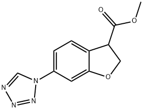methyl 6-(1H-tetrazol-1-yl)-2,3-dihydrobenzofuran-3-carboxylate Structural