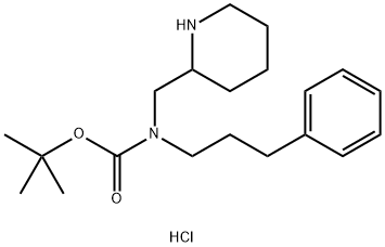 tert-Butyl (3-phenylpropyl)(piperidin-2-ylmethyl)carbamate hydrochloride Structural