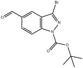 tert-butyl 3-bromo-5-formyl-1H-indazole-1-carboxylate Structural