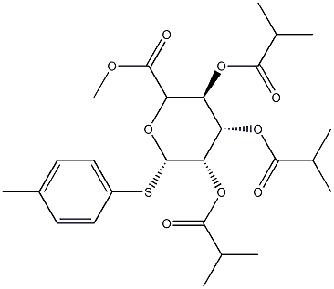 (3S,4S,5S,6S)-2-(methoxycarbonyl)-6-(p-tolylthio)tetrahydro-2H-pyran-3,4,5-triyl tris(2-methylpropanoate)