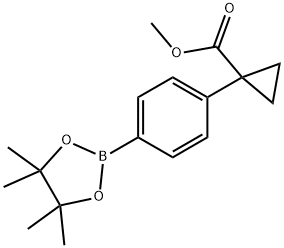 1-[4-(4,4,5,5-Tetramethyl-[1,3,2]dioxaborolan-2-yl)-phenyl]-cyclopropanecarboxylic acid methyl ester Structural