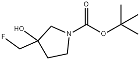 tert-butyl 3-(fluoromethyl)-3-hydroxypyrrolidine-1-carboxylate Structural