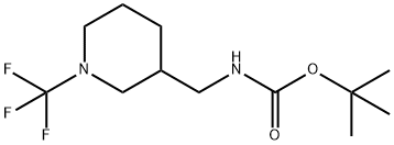 tert-butyl ((1-(trifluoromethyl)piperidin-3-yl)methyl)carbamate Structural