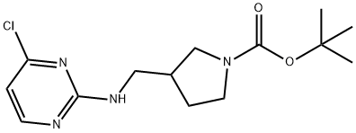 tert-Butyl 3-(((4-chloropyrimidin-2-yl)amino)methyl)pyrrolidine-1-carboxylate Structural