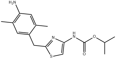 propan-2-yl [2-(4-amino-2,5-dimethylbenzyl)-1,3-thiazol-4-yl]carbamate Structural