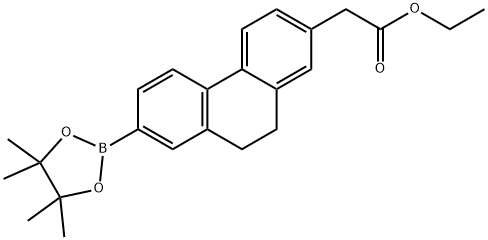 ethyl 2-(7-(4,4,5,5-tetramethyl-1,3,2-dioxaborolan-2-yl)-9,10-dihydrophenanthren-2-yl)acetate