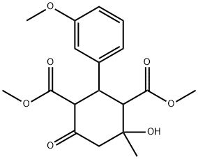 dimethyl 4-hydroxy-2-(3-methoxyphenyl)-4-methyl-6-oxo-1,3-cyclohexanedicarboxylate Structural