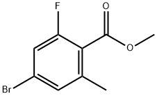 Methyl 4-bromo-2-fluoro-6-methylbenzoate Structural