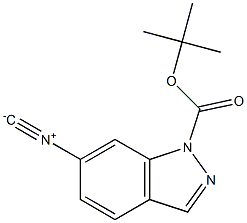 tert-butyl 6-isocyano-1H-indazole-1-carboxylate Structural