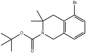 tert-butyl 5-bromo-3,3-dimethyl-3,4-dihydroisoquinoline-2(1H)-carboxylate Structural