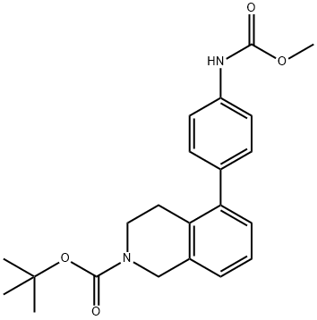 tert-butyl 5-(4-(methoxycarbonylamino)phenyl)-3,4-dihydroisoquinoline-2(1H)-carboxylate Structural