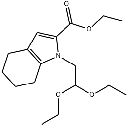 ethyl 1-(2,2-diethoxyethyl)-4,5,6,7-tetrahydro-1H-indole-2-carboxylate Structural
