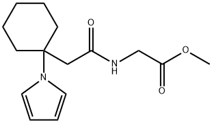 methyl 2-(2-(1-(1H-pyrrol-1-yl)cyclohexyl)acetamido)acetate Structural