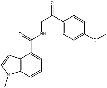 N-[2-(4-methoxyphenyl)-2-oxoethyl]-1-methyl-1H-indole-4-carboxamide Structural