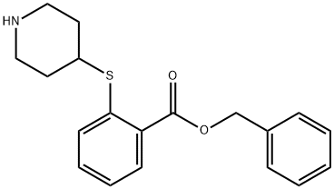 benzyl 2-[(4-piperidinyl)thio]salicylate Structural