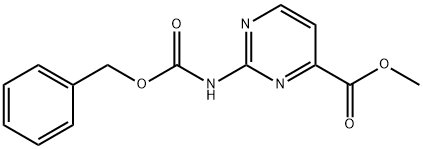methyl 2-(benzyloxycarbonylamino)pyrimidine-4-carboxylate Structural