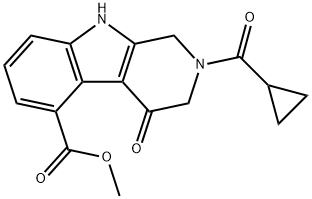methyl 2-(cyclopropanecarbonyl)-4-oxo-2,3,4,9-tetrahydro-1H-pyrido[3,4-b]indole-5-carboxylate Structural