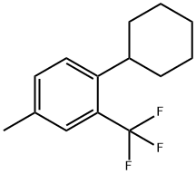 Benzene, 1-cyclohexyl-4-methyl-2-(trifluoromethyl)- Structural