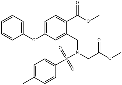 2-{[(methoxycarbonylmethyl)(toluene-4-sulfonyl)amino]methyl}-4-phenoxybenzoic acid methyl ester Structural